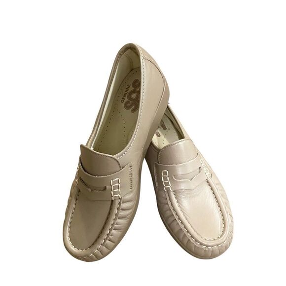 SAS Classic Moc Toe Penny Loafer Mocha Leather in Size 6.5 - Picture 1 of 10